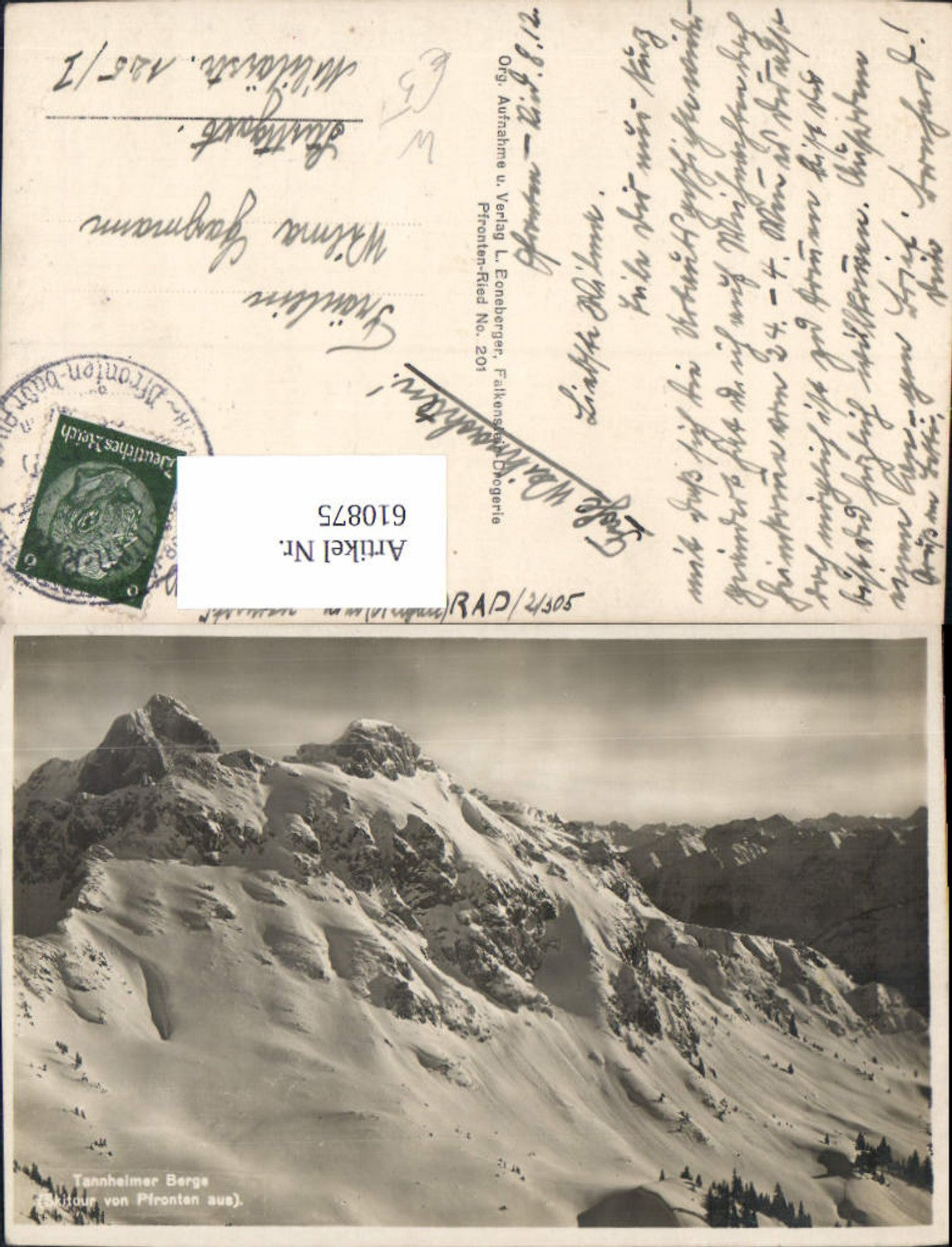 610875, Tannheimer Berge ski tour from Pfronten (winter sports)