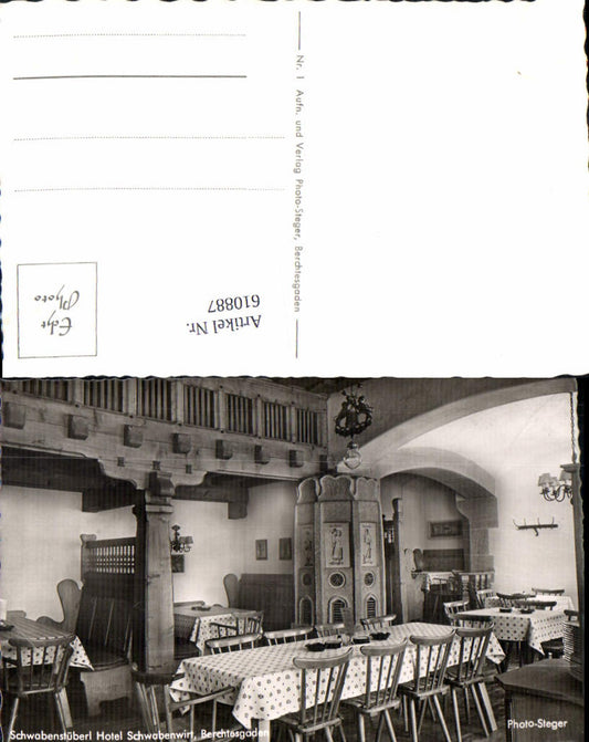 610887, Photo Ak Schwabenstüberl Hotel Schwabenwirt Berchtesgaden Interior view