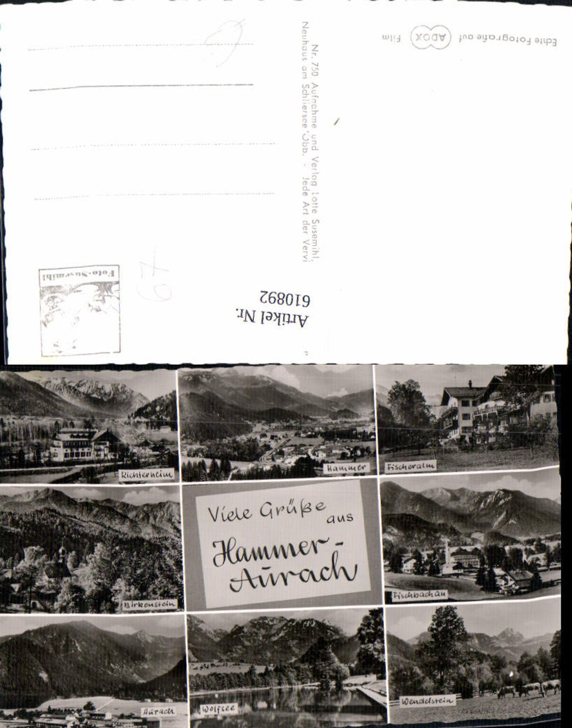 610892, Multi-image Ak Hammer-Aurach Richterheim Hammer Fischeralm Aurach