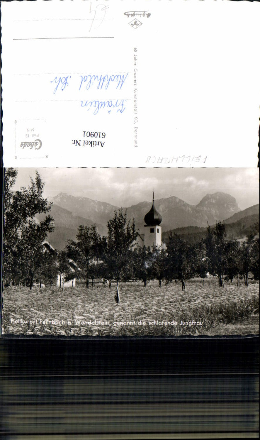 610901, Photo Ak Feilnbach a. Wendelstein Sleeping Virgin Church