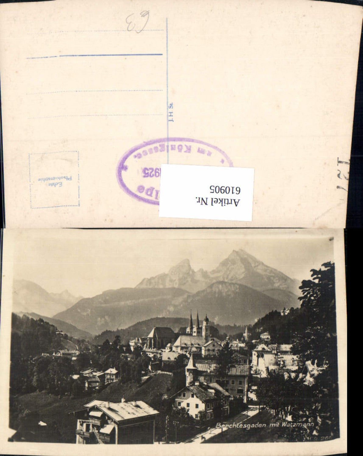610905, Photo Ak Berchtesgaden with Watzmann