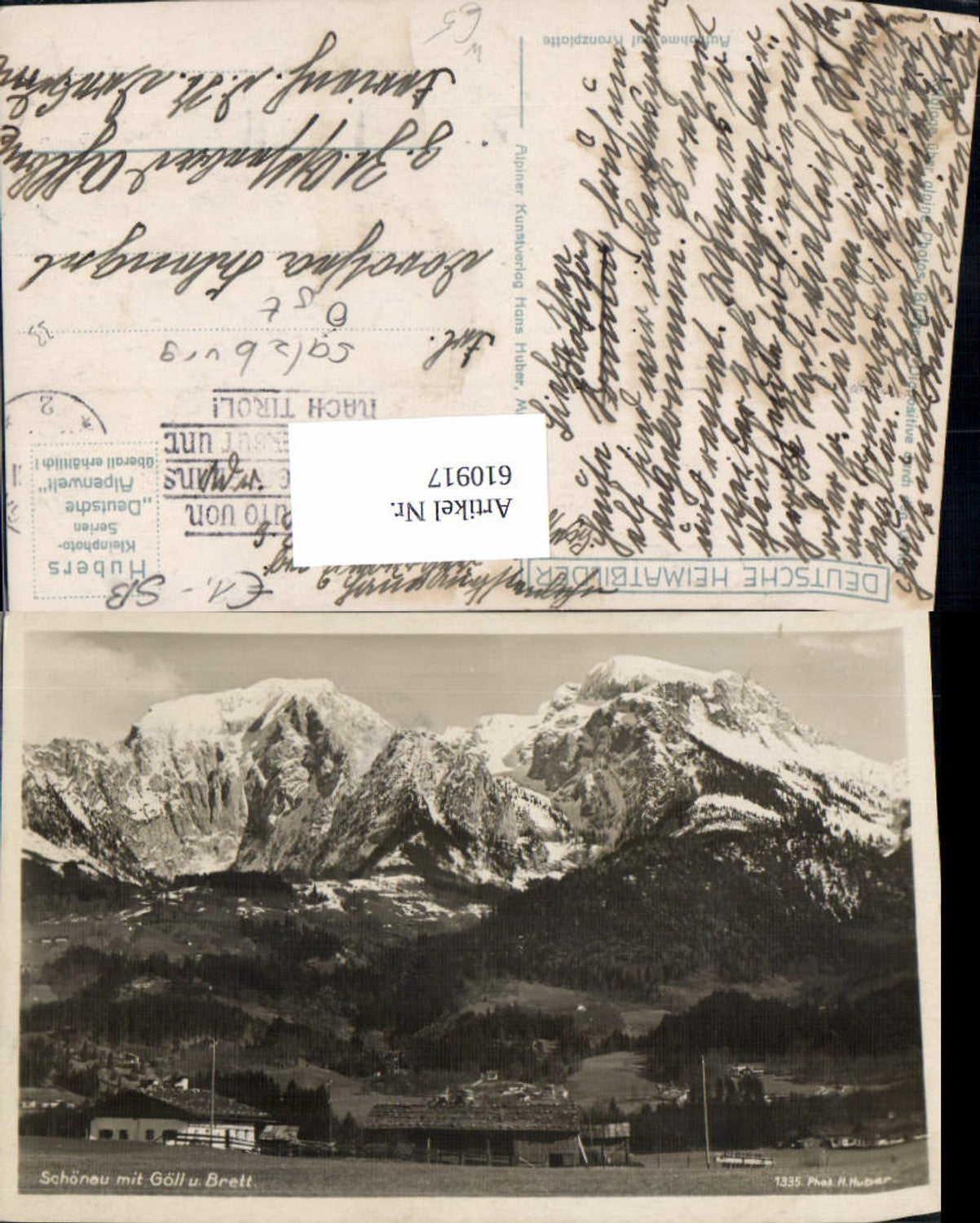 610917,Schönau am Königssee m. Göll u. Brett