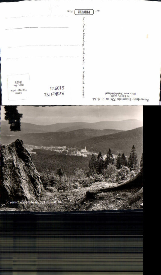 610921,Foto Ak Bayerisch-Eisenstein i. Bayer. Wald Blick v. Steinhüttriegel