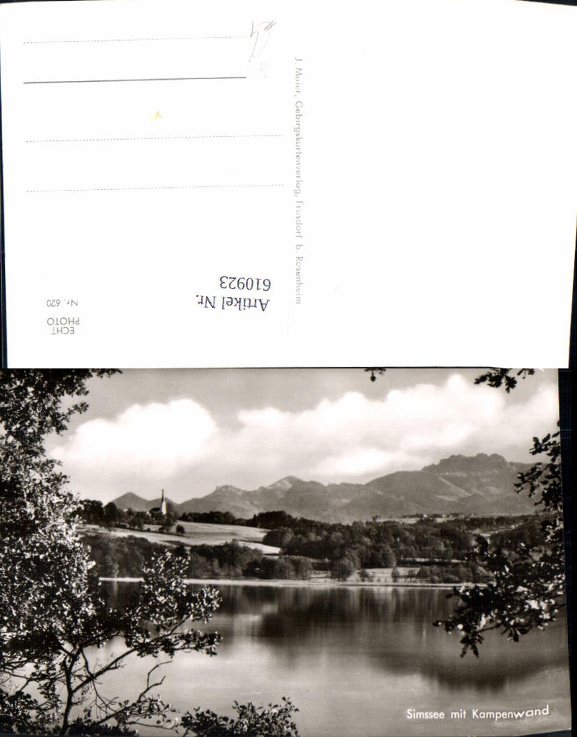 610923,Foto Ak Simssee m. Kampenwand Bad Endorf