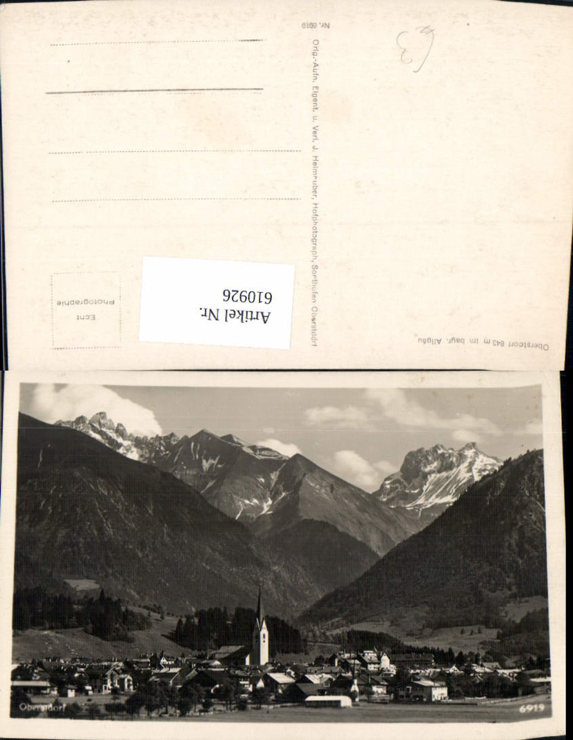 610926,Foto Ak Oberstdorf i. Bayer. Allgäu