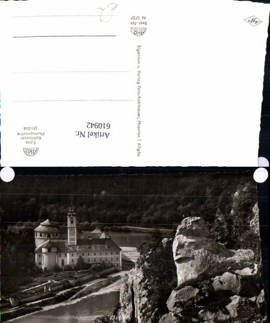 610942, photo postcard Kelheim Kloster Weltenburg on the Danube