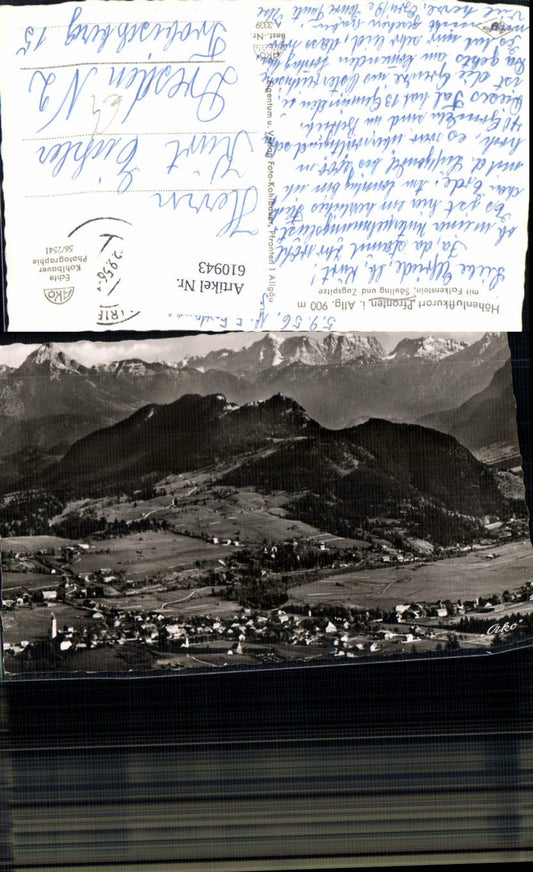 610943, Photo Ak Pfronten i. Allgäu with Falkenstein Säuling and Zugspitze