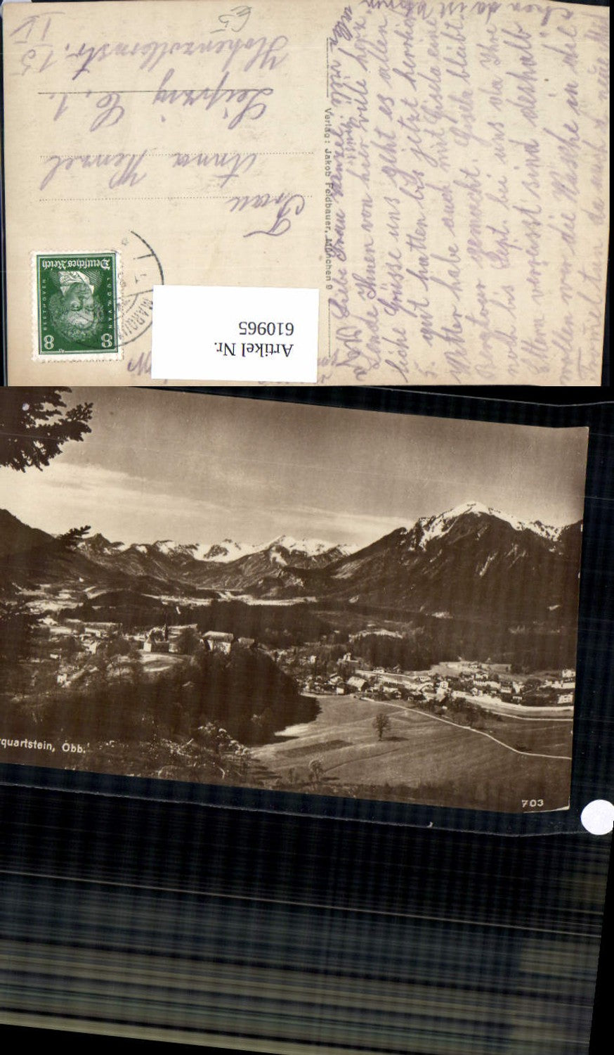 610965,Foto Ak Marquartstein Oberbayern Totale