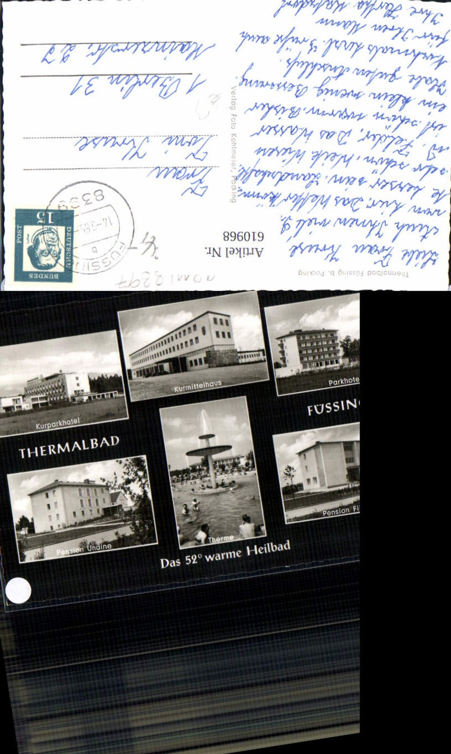 610968,Mehrbild Ak Thermalbad Füssing Kurparkhotel Parkhotel Pension Filicitas