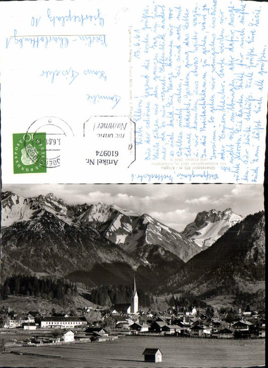 610974, Photo Ak Oberstdorf i. Allgäu with Krottenspitzen Fürschießer and Kratzer