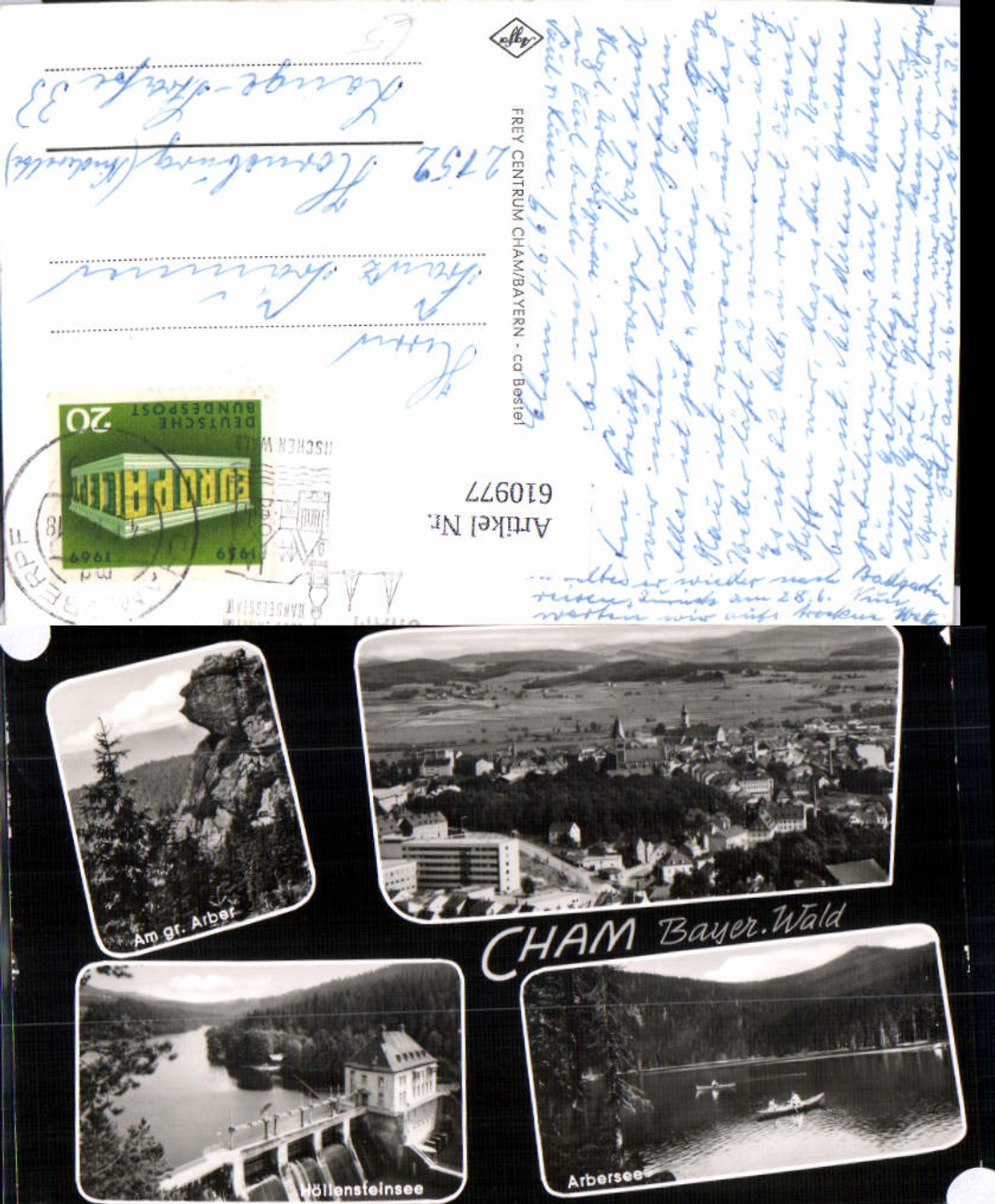 610977,Mehrbild Ak Cham Bayer. Wald Arbersee Höllensteinsee Kraftwerk