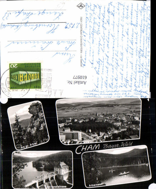 610977, Multi-image Ak Cham Bayer. Forest Arbersee Höllensteinsee Power Plant