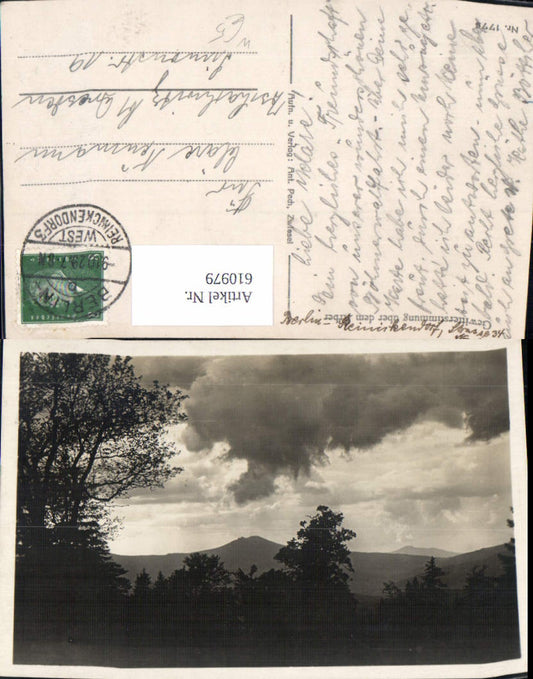 610979, Thunderstorm over the Arber near Bayerisch Eisenstein