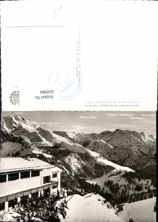 610984, Photo Ak Berchtesgaden Königssee sun terrace at mountain inn winter view