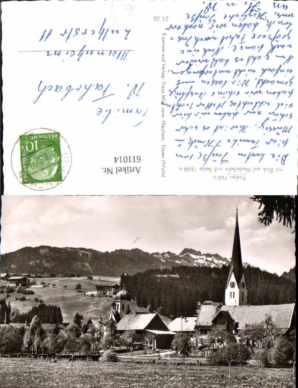 611014,Fischen i. Allgäu m. Blick auf Maderhalm u. Besler