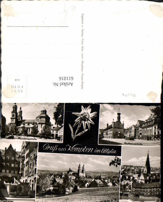 611016,Mehrbild Ak Kempten i. Allgäu Residenzplatz Rathausplatz