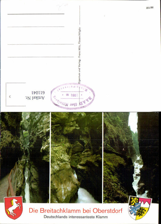 611041, Multi-image photograph of Breitachklamm near Oberstdorf