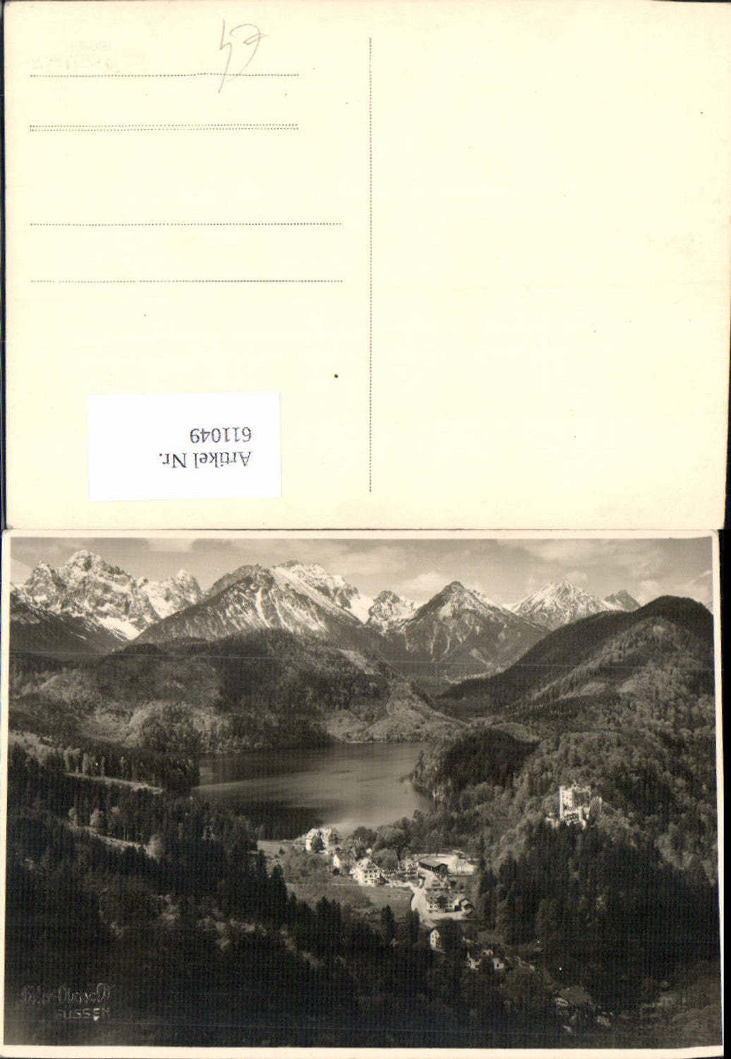611049, Photo Ak Füssen Totale