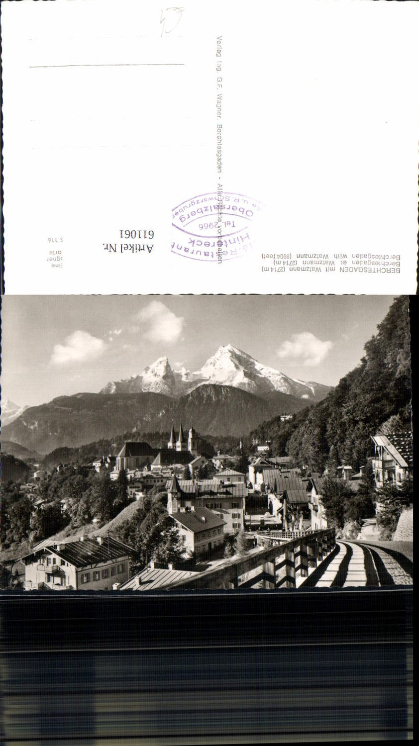 611061,Foto Ak Berchtesgaden m. Watzmann