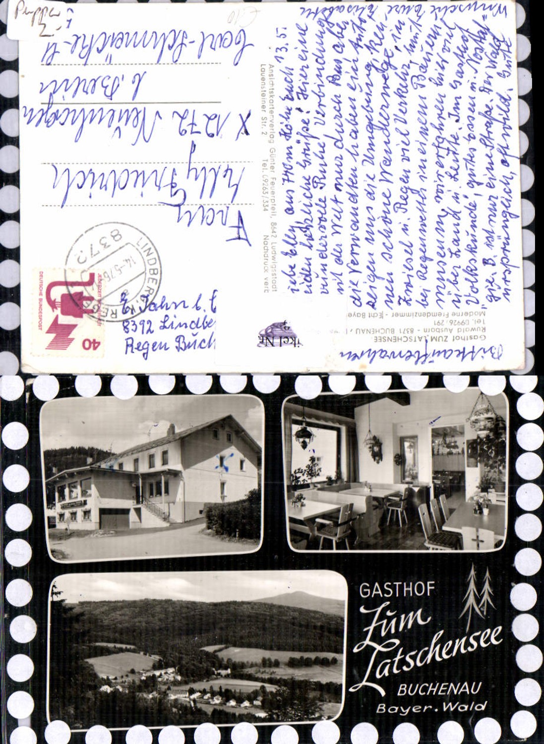 611069,Buchenau b. Lindberg Bayerischer Wald Gasthof zum Latschensee LK Regen