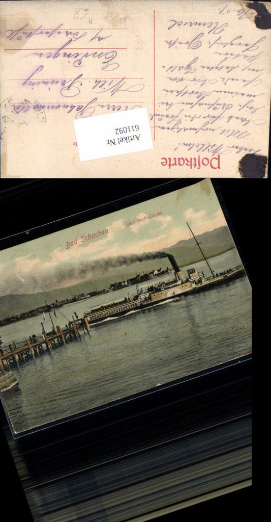611092, Bad Schachen on Lake Constance, steamer ship Lindau