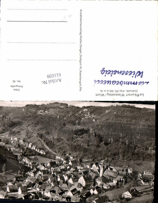 611099, Aerial photograph of Wiesensteig, Württemberg, Swabian Alb