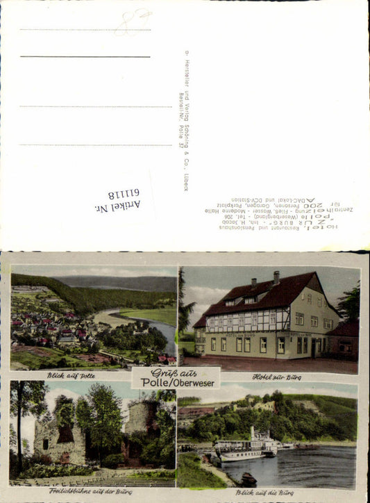 611118,Polle an der Weser Oberweser Hotel zur Burg Bodenwerder LK Holzminden