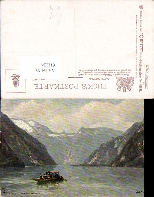 611134,Künstler AK Carl Schmitt Königsee Berchtesgaden pub Raphael Tuck & Sons 688 B