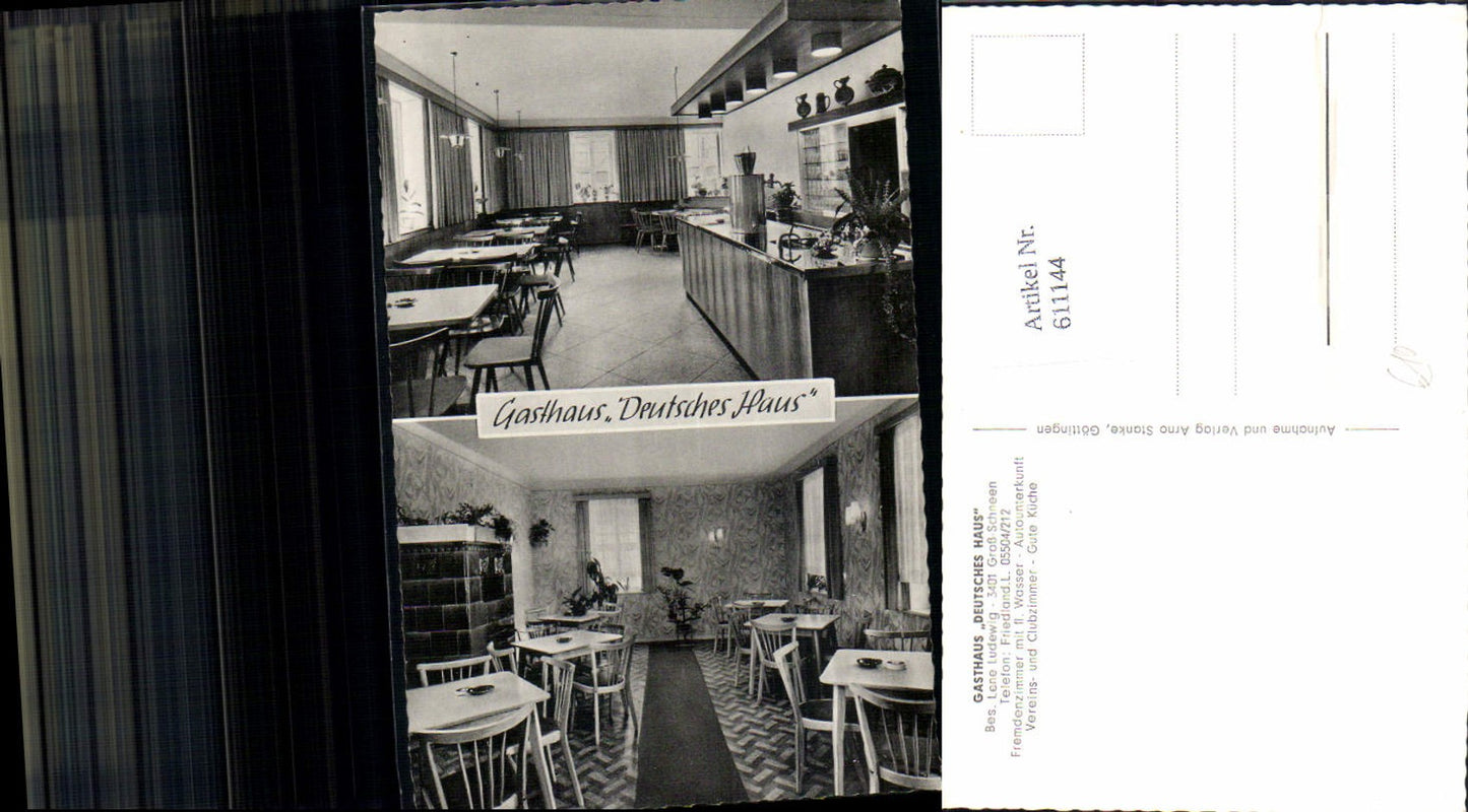 611144,tolle AK Friedland Groß Schneen Gasthaus Deutsches Haus LK Göttingen