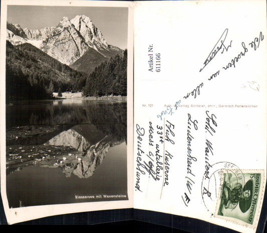 611166, Photo Ak Riessersee with Waxensteine ​​Garmisch-Partenkirchen