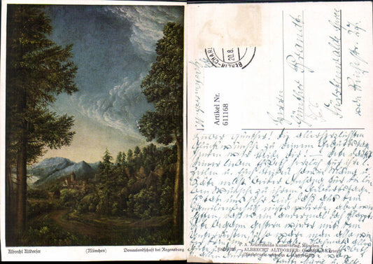 611168, Artist Albrecht Altdorfer, Danube Landscape near Regensburg, published by FA Ackermann 326/6