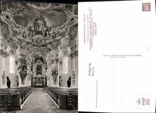 611171, The Wies pilgrimage church Steingaden Church interior view