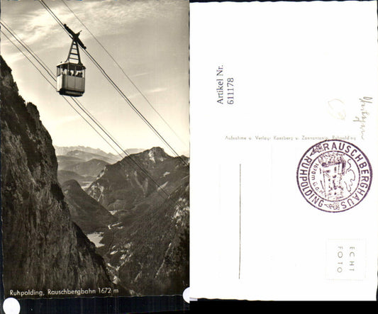 611178, Photo Ak Ruhpolding Rauschbergbahn cable car gondola