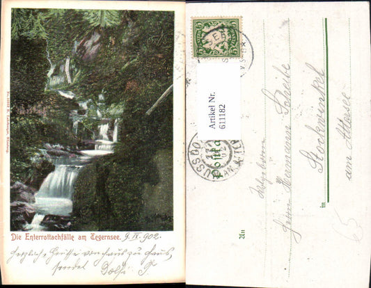 611182,Rottach-Egern Rottachfall Enterrottachfälle a. Tegernsee Wasserfall 1902