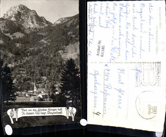 611185,Bayrischzell m. Wendelstein Spruch Text Dort wo die Glocken klingen