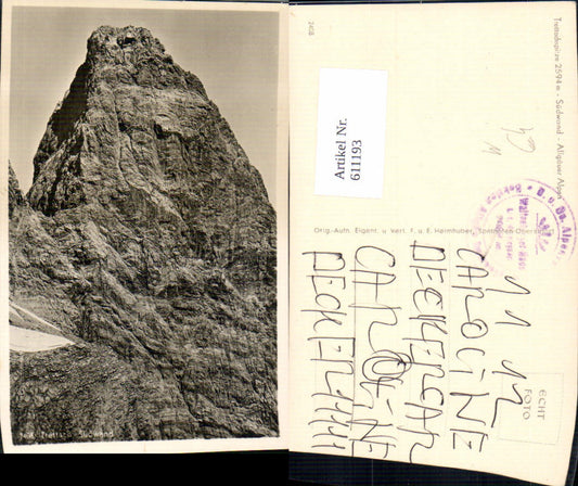 611193,Foto Ak Trettach Südwand b. Oberstdorf