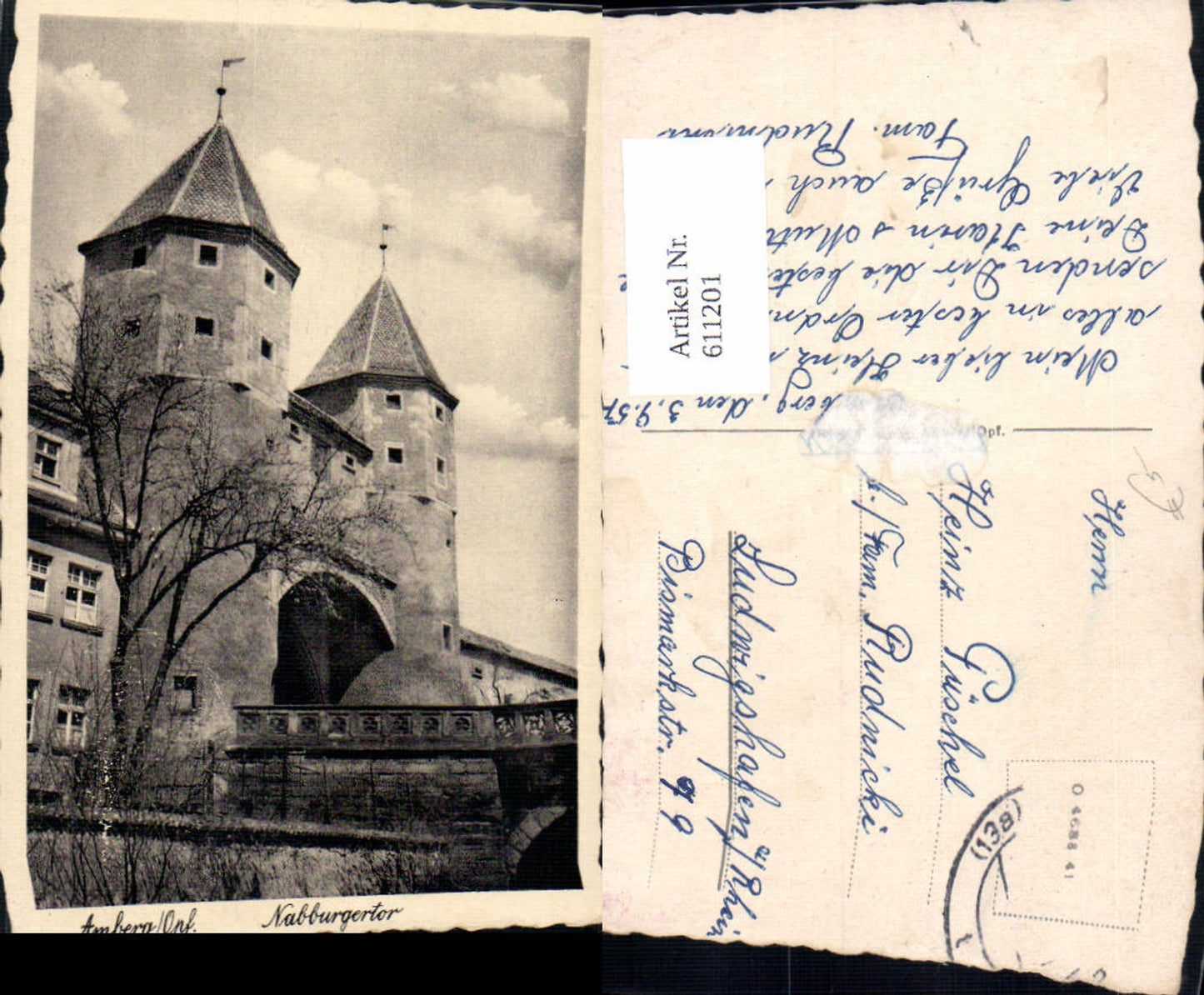 611201,Foto Ak Amberg Oberpfalz Nabburgertor