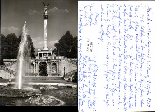 611210, Photo AK Munich Peace Monument