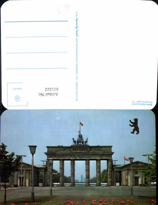 611222,Berlin Ostberlin East Est Brandenburger Tor