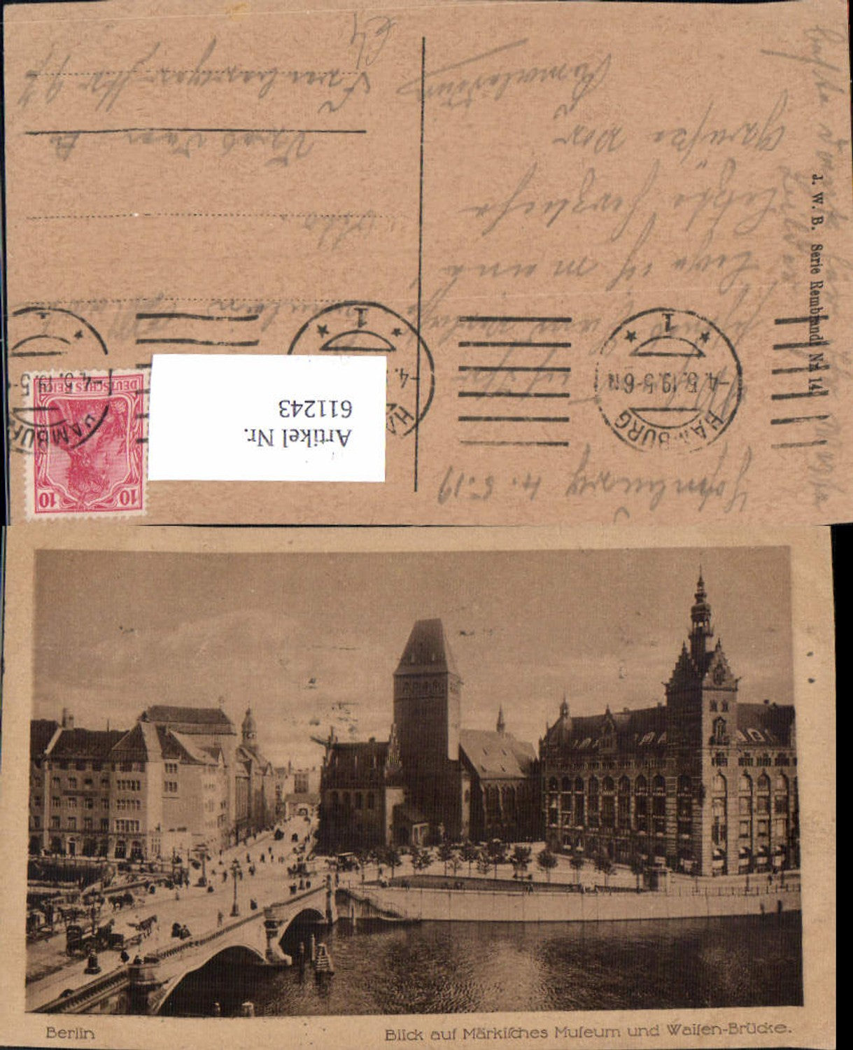 611243,Berlin Blick auf Märkisches Museum u. Waisen-Brücke