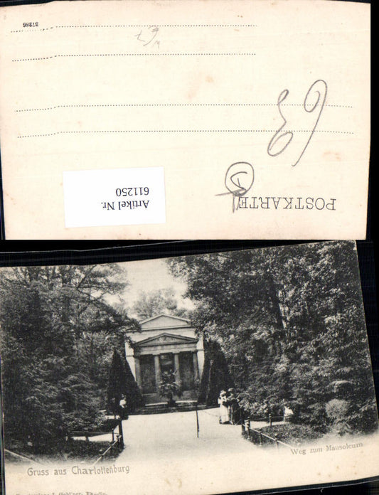 611250,Litho Berlin Charlottenburg Weg zum Mausoleum