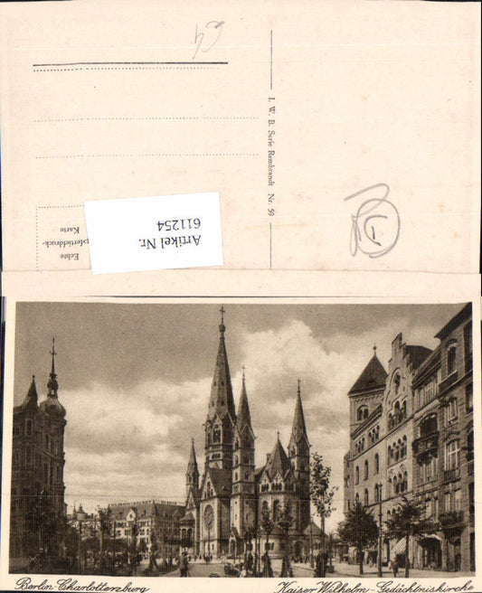 611254,Berlin Charlottenburg Kaiser Wilhelm-Gedächtniskirche