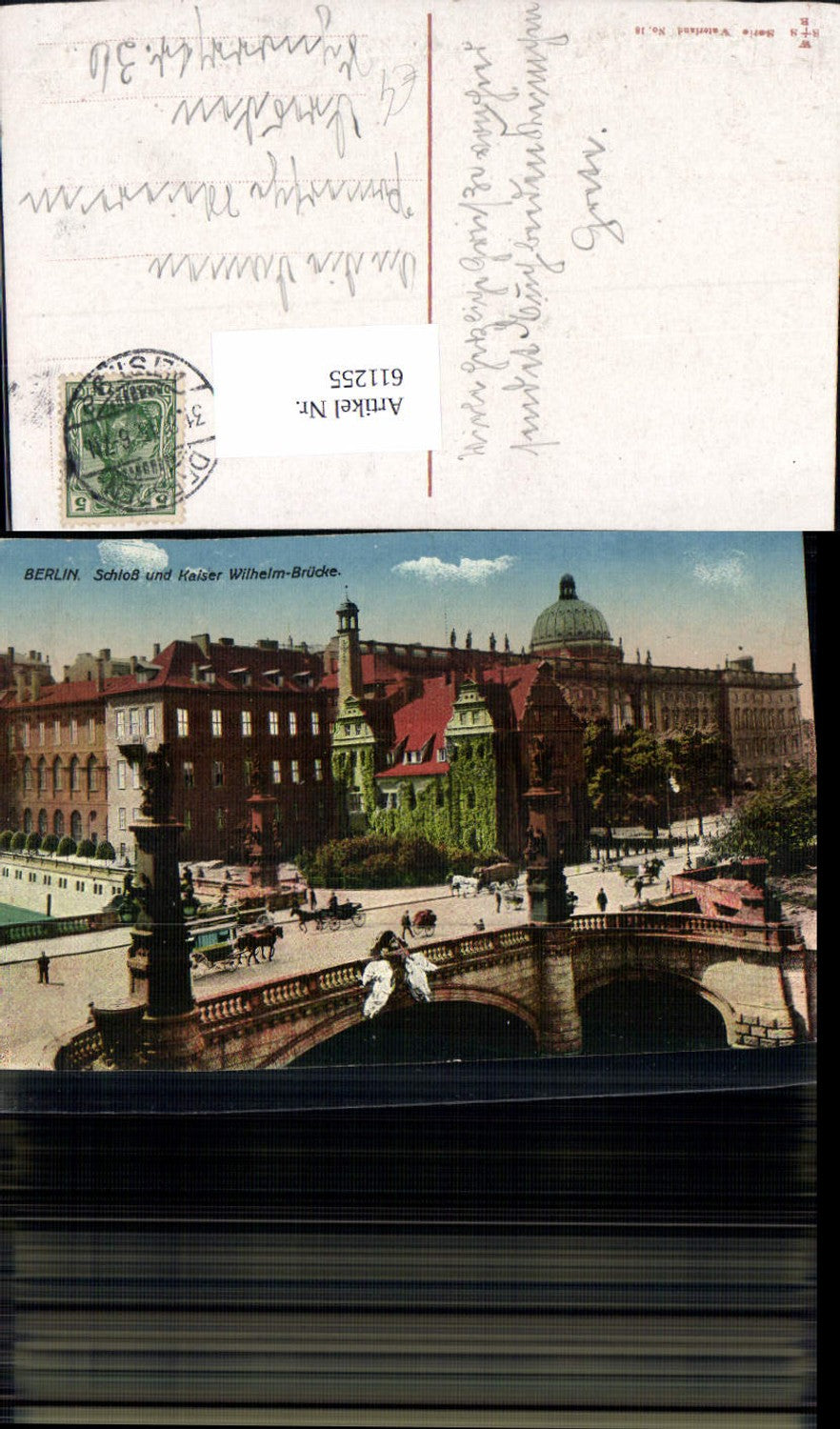 611255,Berlin Schloss u. Kaiser Wilhelm-Brücke Tram Kutsche