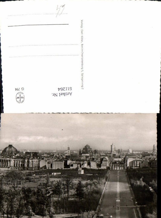 611264,Foto Ak Berlin Blick v. d. Siegessäule