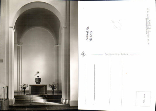 611295,Foto Ak Hamburg Baustein St Marien Sakramentskapelle Altar Kirche Innen