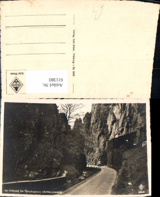 611380, Photo Ak Höllental Hirschsprung Black Forest Breitnau Buchenbach