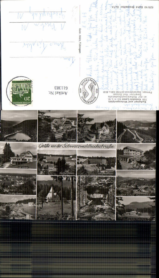 611383, Multi-image Ak Freudenstadt Kniebis-Lamm Black Forest High Road Glaswaldsee Kurhotel Kniebis-Lamm