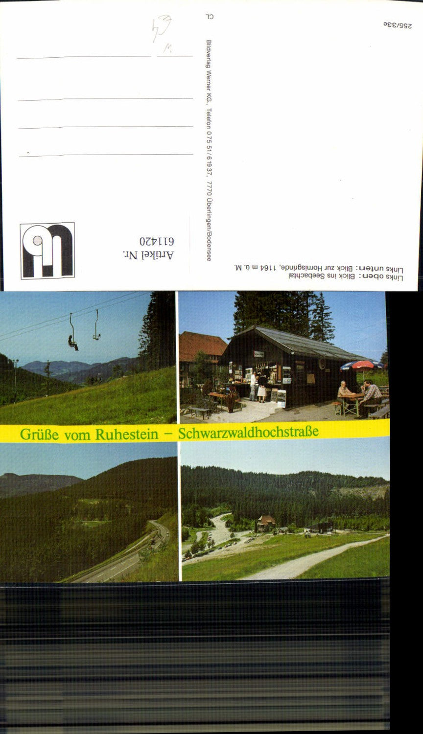 611420,Mehrbild Ak Seebach Ruhestein Schwarzwaldhochstraße Blick ins Seebachtal Blick zur Hornisgrinde Sessellift