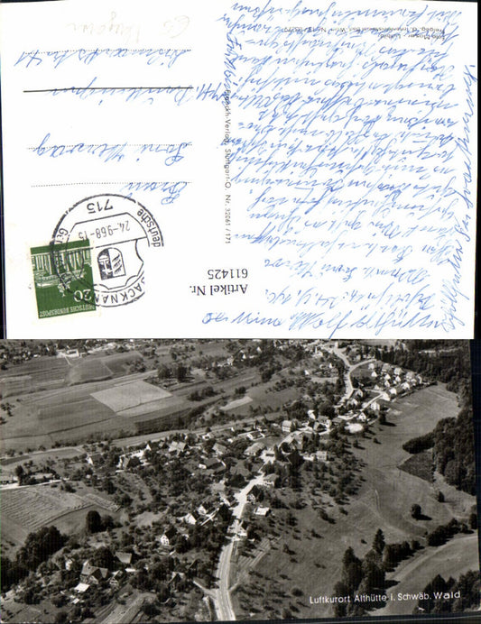 611425,Aerial photograph of Althütte in the Swabian Forest
