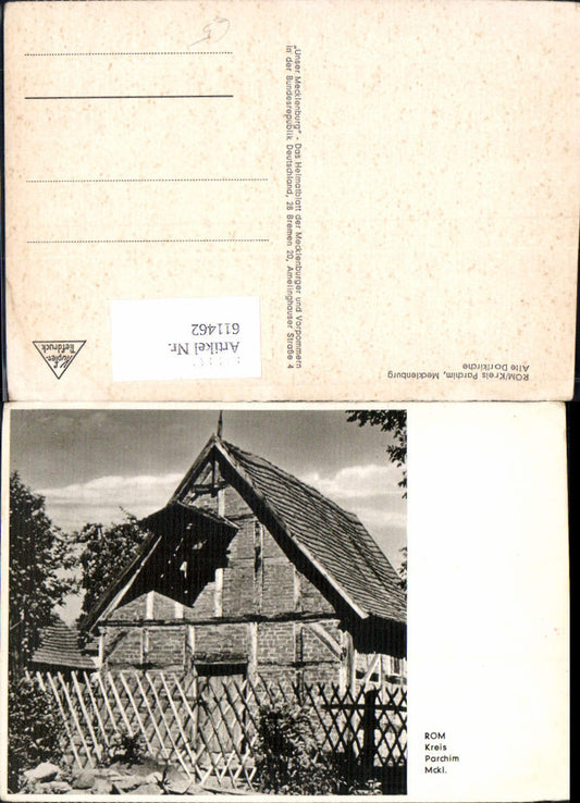 611462,Rom Kreis Parchim Alte Dorfkirche Kirche